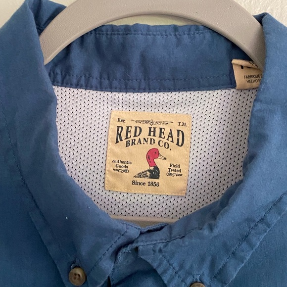 RED HEAD BRAND Men’s Mesh Lined Fishing /Tackle / Sport Shirt -Blue Size XL - Picture 4 of 11